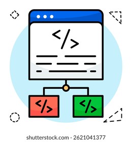 Trendy vector design of web coding