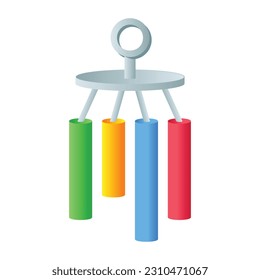 A trendy vector design of wind chime 