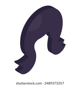 A trendy vector design of women wig