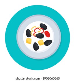 
A trendy vector of diet food, editable icon 