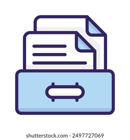 Trendy vector of file cabinet in editable style, office files holder