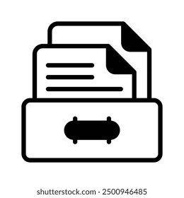 Trendy vector of file cabinet in editable style, office files holder