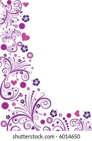 trendy vector floral border design