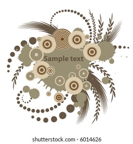 trendy vector floral design with room for text