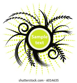trendy vector floral design with room for text