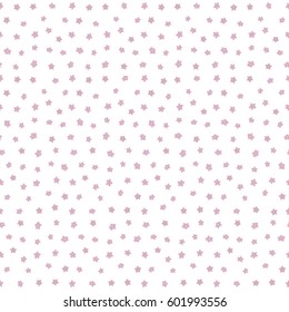 Trendy vector Floral Ditsy Print in beige and neutral colors on a white. Seamless cute minimalistic gentle flower pattern. Romantic, little, ditsy, stylish floral background.