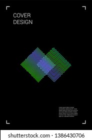 Trendy Vector Geometric Cover Design with Gradient and Abstract Lines and Figures for your Business. Page Design with Hologram, Gradient Effect for Identity.