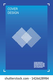 Trendy Vector Geometric Cover Design with Gradient and Abstract Lines and Figures for your Business. Banner Design with Hologram, Gradient Effect for Disco Party.