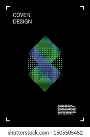 Trendy Vector Geometric Cover Design with Gradient and Abstract Lines and Figures for your Business. Banner Design with Hologram, Gradient Effect for Presentation.