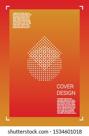 Trendy Vector Geometric Cover Design with Gradient and Abstract Lines and Figures for your Business. Magazine Design with Hologram, Gradient Effect for Branding.