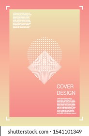 Trendy Vector Geometric Cover Design with Gradient and Abstract Lines and Figures for your Business. Flyer Design with Hologram, Gradient Effect for Presentation.