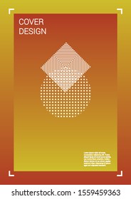 Trendy Vector Geometric Cover Design with Gradient and Abstract Lines and Figures for your Business. Banner Design with Hologram, Gradient Effect for Performance.