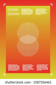 Trendy Vector Geometric Cover Design with Gradient and Abstract Lines and Figures for your Business. Template Design with Hologram, Gradient Effect for Presentation.