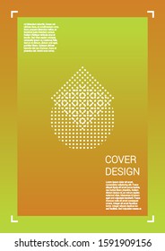 Trendy Vector Geometric Cover Design with Gradient and Abstract Lines and Figures for your Business. Flyer Design with Hologram, Gradient Effect for Event.