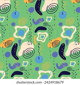 Trendy vector geometric elements. Trendy seamless pattern for print design. Seamless pattern. Modern art. Contemporary style graphic.
