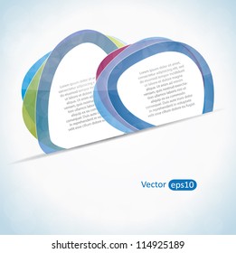 Trendy vector glossy bubbles to add your text into