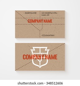 Trendy vector grunge business card template with monogram logo of letter J. Element of corporate identity. High quality design element.