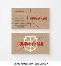 Trendy vector grunge business card template with monogram logo of letter K. Element of corporate identity. High quality design element.