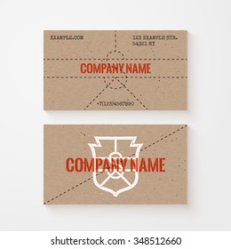 Trendy vector grunge business card template with monogram logo of letter S. Element of corporate identity. High quality design element.