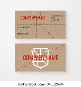 Trendy vector grunge business card template with monogram logo of letter R. Element of corporate identity. High quality design element.