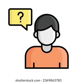 A trendy vector icon of ask a question in modern style, faq