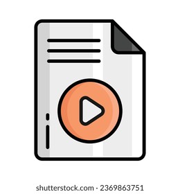 A trendy vector icon of video file easy to use