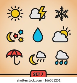 Trendy Vector Icons Set 7