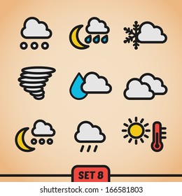 Trendy Vector Icons Set 8