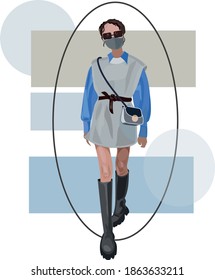 
trendy vector illustration showing clothing style