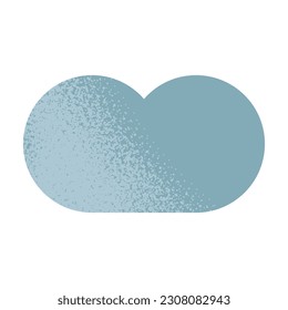Trendy vector minimalist geometric basic gradient element cloud grunge shape abstract Figures bauhaus forms Retro style texture illustration. Modern design poster, cover, card design.
