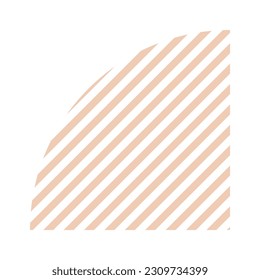 Trendy vector minimalist geometric basic lines element. Shape abstract figure bauhaus form. Retro style texture illustration. Modern design poster, cover, card design