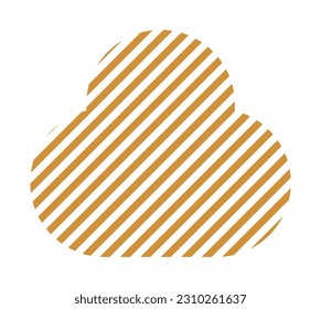 Trendy vector minimalist geometric basic lines cloud element. Shape abstract figure bauhaus form. Retro style texture illustration. Modern design poster, cover, card design.