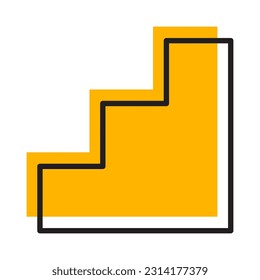 Trendy vector minimalist geometric line color basic element. Shape abstract figure bauhaus form. Retro style texture illustration. Modern design poster, cover, card design