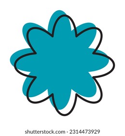 Estilo vectorial minimalista de color de línea geométrica elemento floral básico. Forma de bauhaus figura abstracta de forma. Ilustración de textura de estilo retro. Afiche moderno de diseño, portada, diseño de tarjeta