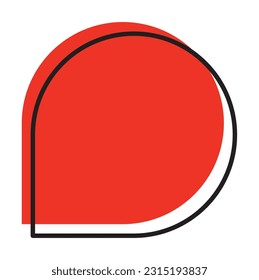 Trendy vector minimalist geometric line color basic element. Shape abstract figure bauhaus form. Retro style texture illustration. Modern design poster, cover, card design