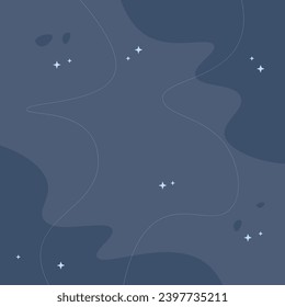 Naturaleza vectorial de moda Diseño Cósmico Fondo Azul Con Estrellas Azules