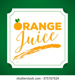 Trendy Vector Orange Juice Label Template