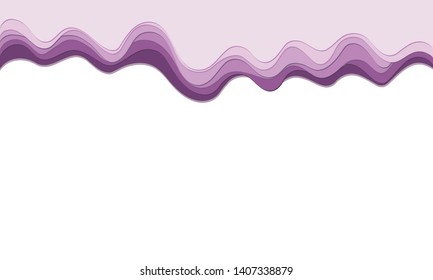 Trendy vector paper cut 3d effect multicolored background layers. Colorful waves and lines curved. Papercut abstract concept texture. Cutout wavy decoration. Paper art.