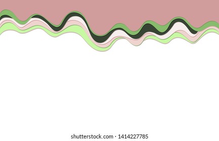 Trendy vector paper cut 3d effect multicolored background layers. Colorful waves and lines curved. Papercut abstract concept texture. Cutout wavy decoration. Paper art.