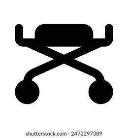 A trendy vector of patient stretcher, icon