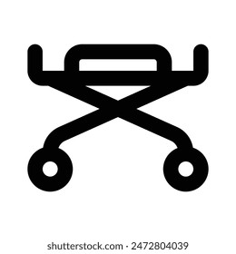 A trendy vector of patient stretcher, icon