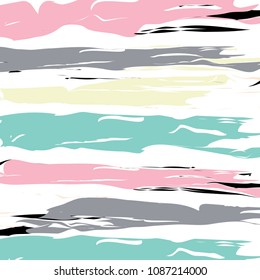 Trendy vector pattern with brush strokes