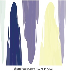 Trendy vector pattern with brush strokes. Set of colorful stains