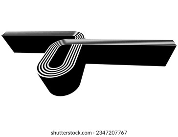Trendy vector pattern in retro style from parallel lines. Modern vector background.