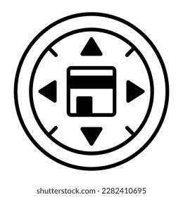 Trendy vector of qibla direction compass in editable style, premium icon