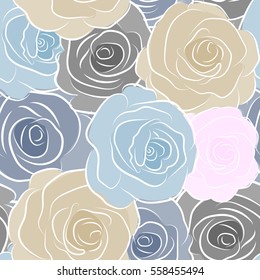Trendy vector seamless Floral Pattern.