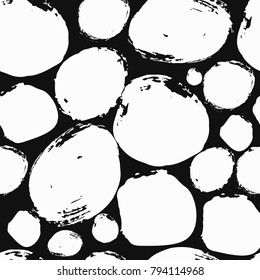 Trendy vector seamless pattern with brush strokes. Hand drawn abstract card, pastel colors. Monochrome hand drawn texture.