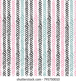 Trendy vector seamless pattern with brush strokes. Hand drawn abstract card, pastel colors.