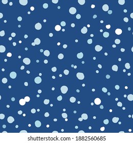 Trendy vector seamless pattern. Cool snow, snowfall abstract design. For fashion fabrics, kids clothes, home decor, quilting, T-shirts, cards and templates, scrapbooking etc. Winter, Christmas concept