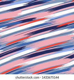 Trendy Vector seamless pattern with hand paint brush strokes modern style.Design for fashion,fabric,web,wallpaper,wrapping and all prints on colorful sweet mood background color